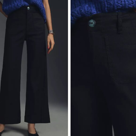 Colette Cropped Wide-Leg Pants by Maeve: Linen Edition, 25P - Picture 8 of 9